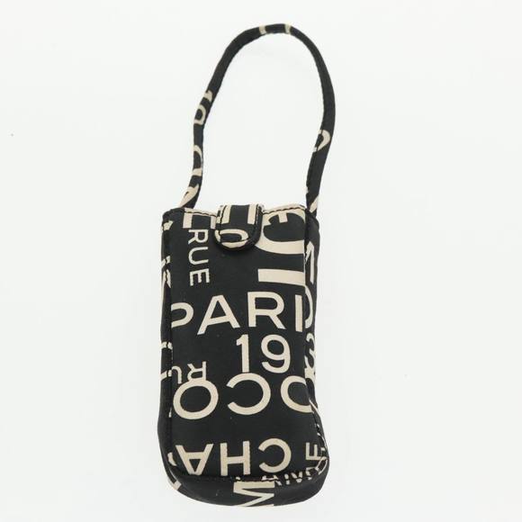 CHANEL Chain Bycy Tote Bag Canvas Plastic Black Clear Silver CC Auth am7247 - Picture 12 of 16